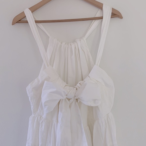 Anthropologie Forever That Girl Tiered Ruched Back Bow Dress - Picture 7 of 13